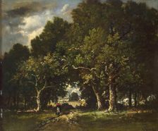 Road in the Wood, 1850. Creator: Narcisse Virgile Diaz de la Pena