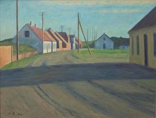 Road in a small town, Strande, 1938. Creator: Niels Bjerre