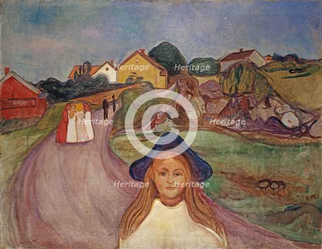 Road in Aasgaardstrand, 1901. Creator: Munch, Edvard (1863-1944).
