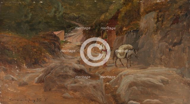 Road in Carrara, 1835. Creator: Thomas Fearnley.