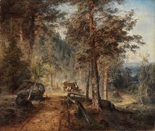 Road in Häme (A Hot Summer Day) , 1860. Creator: Holmberg, Werner (1830-1860)