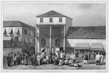 Road in Manila, Capital of Luzon Island, Philippine Islands, 19th century. Creators: Alexander Postels, Adolphe Jean-Baptiste Bayot, Louis Julien Jacottet