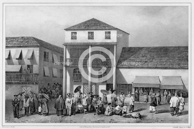 Road in Manila, Capital of Luzon Island, Philippine Islands, 19th century. Creators: Alexander Postels, Adolphe Jean-Baptiste Bayot, Louis Julien Jacottet.