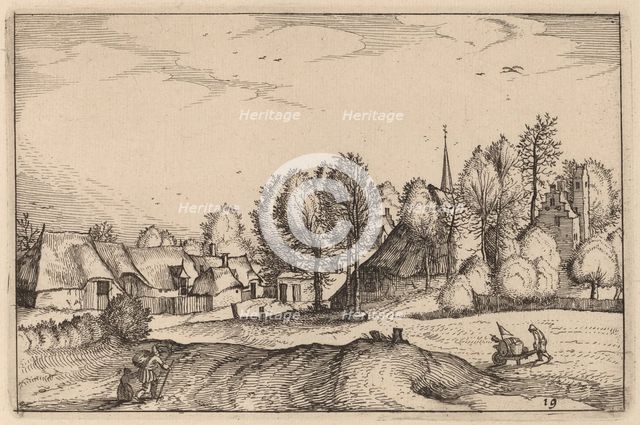 Road into a Village. Creator: Claes Jansz Visscher.