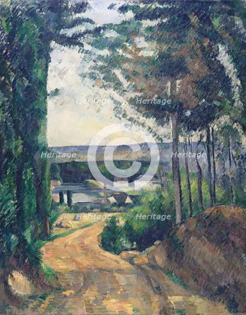Road leading to the lake. Artist: Cézanne, Paul (1839-1906)