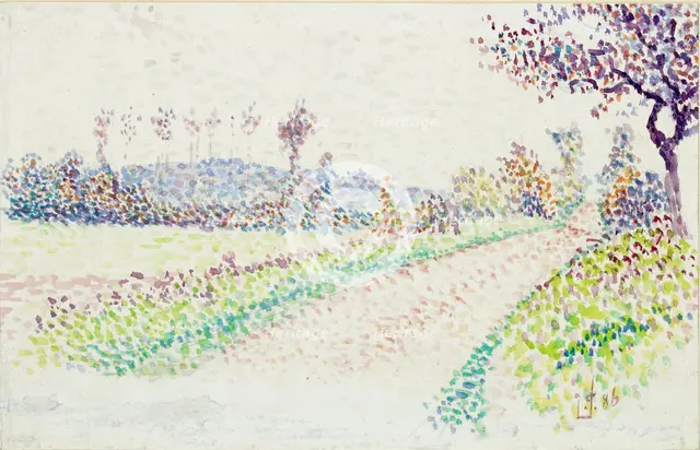 Road near Eragny, 1886. Artist: Lucien Pissarro.