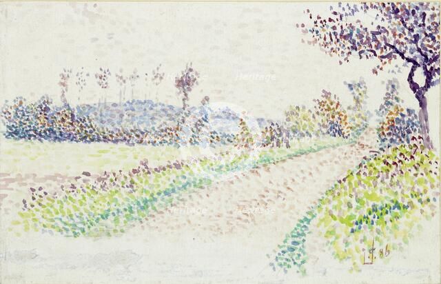 Road near Eragny, 1886. Artist: Lucien Pissarro.