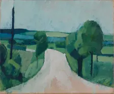 Road near Fåborg on Funen, 1920. Creator: Harald Giersing