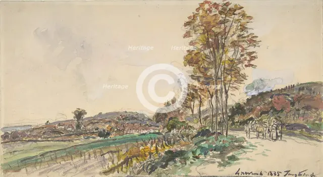 Road near La Côte-Saint-André, 1885. Creator: Johan Barthold Jongkind.