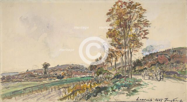 Road near La Côte-Saint-André, 1885. Creator: Johan Barthold Jongkind.