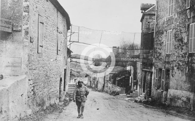 Road near Rheims, camouflage, between c1915 and 1918. Creator: Bain News Service.
