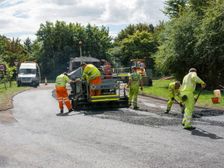 Road resurfacing in Hampshire, UK 2014. Creator: Unknown