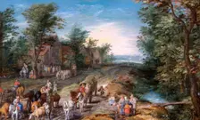 Road Scene with Travellers and Cattle early 17th century. Artist: Jan Brueghel the Elder
