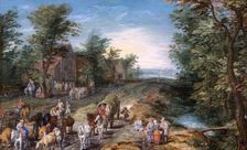 Road Scene with Travellers and Cattle early 17th century. Artist: Jan Brueghel the Elder