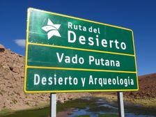 Road sign in Chile 2019. Creator: Unknown