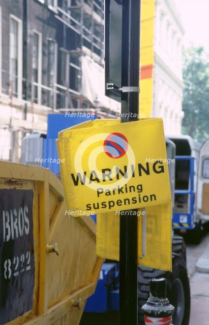Road sign.London 1998. Artist: Unknown.