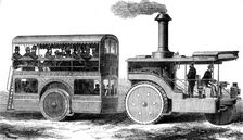 Road steamer and omnibus for the Indian Government, 1871. Creator: Unknown