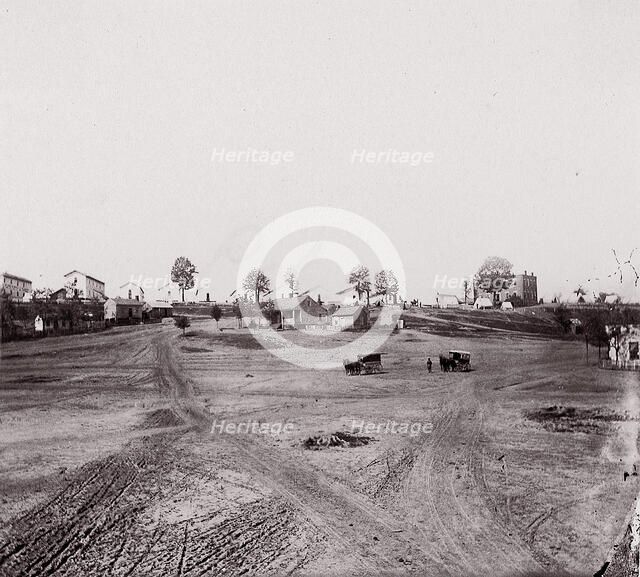 [Roads leading into a small town]. Brady album, p. 123, 1861-65. Creator: Unknown.