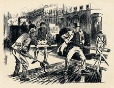 Roads up as usual c1900. Artist: James Frank Sullivan