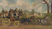 Roadsters, New London Union Coach c1840, (1929). Artist: Charles Hunt