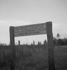 Roadsign near Fullerton, Louisiana, 1937. Creator: Dorothea Lange