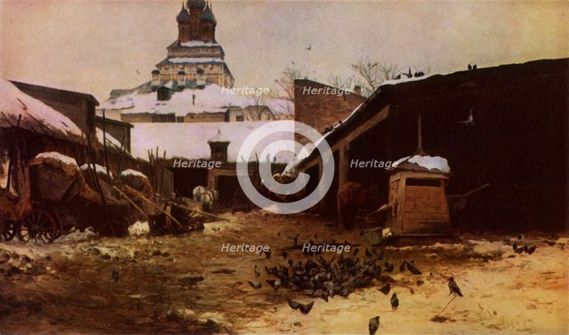 'Roadside in Moscow', 1892, (1965). Creator: Sergey Ivanovich Svetoslavsky.