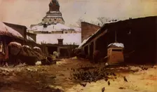 Roadside in Moscow 1892, (1965). Creator: Sergey Ivanovich Svetoslavsky