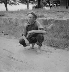 Roadside meeting with Durham County farmer, North Carolina, 1939. Creator: Dorothea Lange