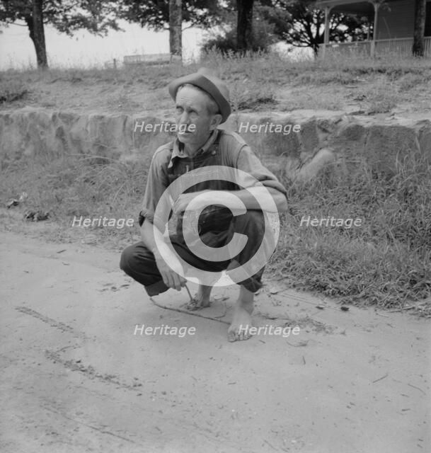 Roadside meeting with Durham County farmer, North Carolina, 1939. Creator: Dorothea Lange.