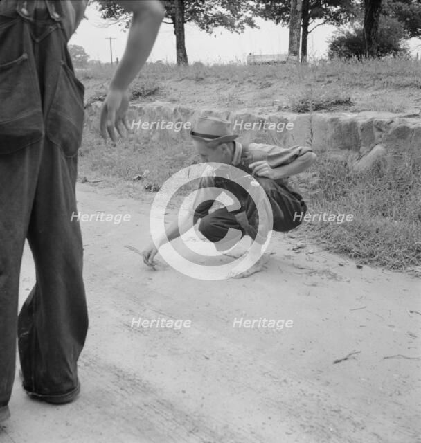 Roadside meeting with Durham County farmer, North Carolina, 1939. Creator: Dorothea Lange.
