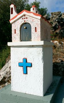 Roadside Shrine, Kefalonia, Greece. Creator: Peter Thompson