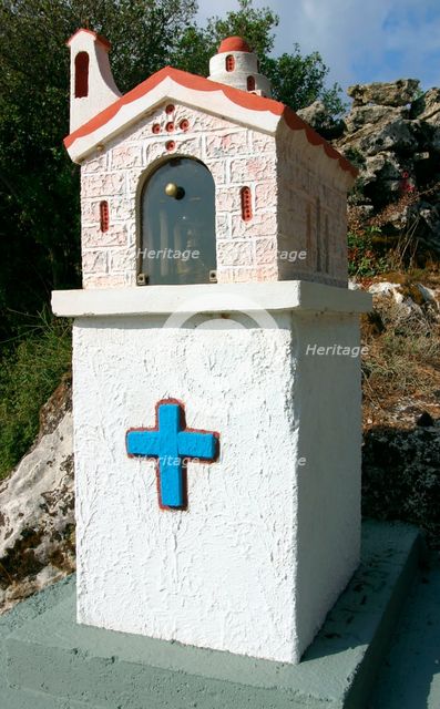 Roadside Shrine, Kefalonia, Greece. Creator: Peter Thompson.