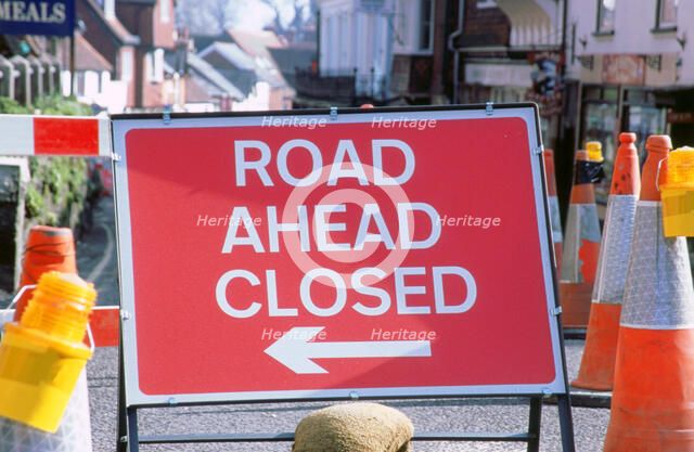 Roadworks 2001,Lyndhurst in Hampshire. Artist: Unknown.