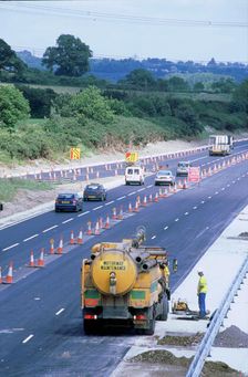 Roadworks on M27 Motorway