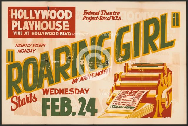 Roaring Girl, Los Angeles, [193-]. Creator: Unknown.