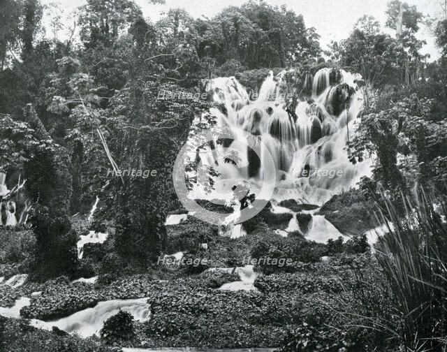 Roaring River Falls, Jamaica, c1905.Artist: Adolphe Duperly & Son