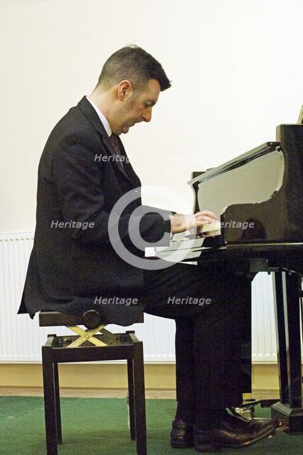 Rob Barron, Simon Spillett Quartet, National Jazz Archive, Loughton, Essex, 15 Feb 2020. Creator: Brian O'Connor.