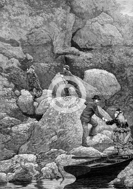 Rob Roy's Cave, Loch Lomond, 1873. Creator: William Biscombe Gardner.