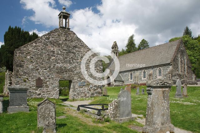 Rob Roy's grave at Balquhidder Parish Church, Stirling, Scotland. Creator: Peter Thompson.