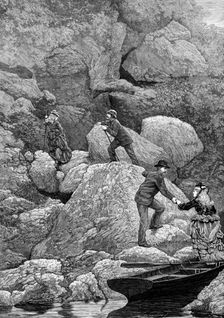 Rob Roy's Cave, Loch Lomond, 1873. Creator: William Biscombe Gardner