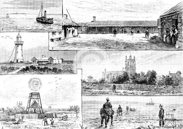 Robben Island, Capetown Harbour, the Colonial Government Asylum for Lepers, 1890. Creator: P Naumann.