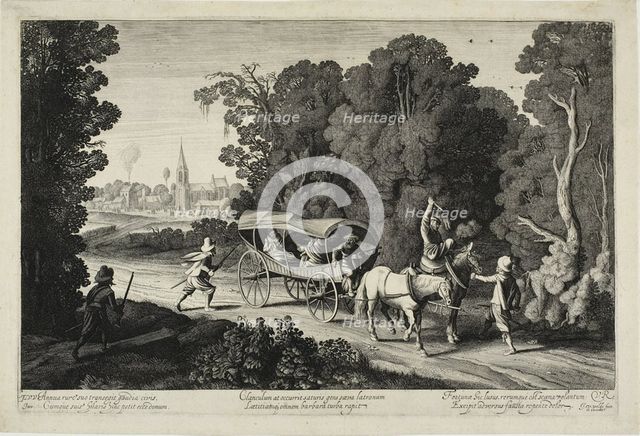 Robbers Attacking a Coach, 1620-30. Creator: Jan van de Velde II.