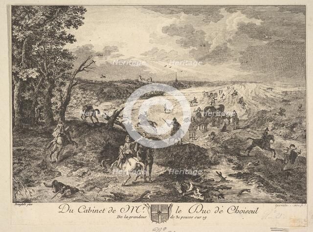 Robbery on a Road after a painting in the collection of the Duc de Choiseul, 1771. Creator: Louis Germain.