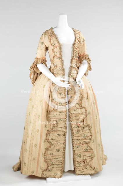 Robe à la Française, French, 1765-70. Creator: Unknown.