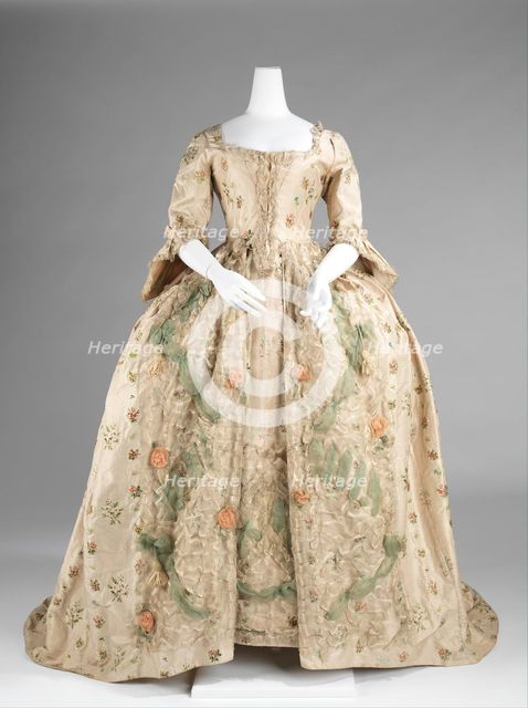 Robe à la Française, French, 1770-75. Creator: Unknown.