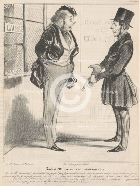 Robert Macaire commissionnaire, 19th century. Creator: Honore Daumier.