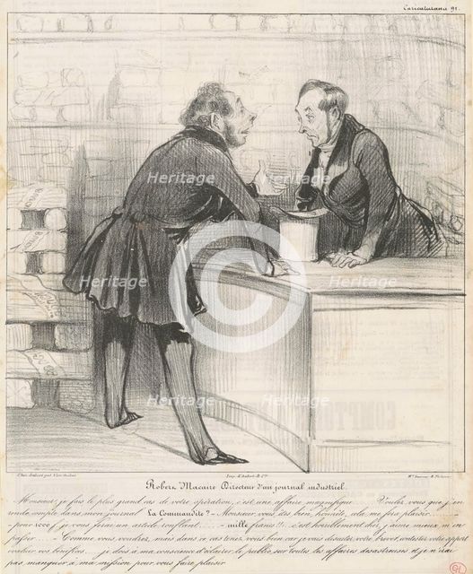 Robert Macaire Directeur, 19th century. Creator: Honore Daumier.