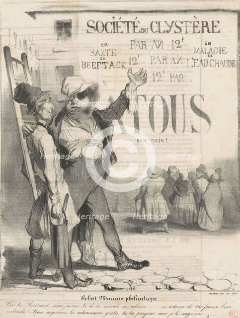 Robert Macaire philantrope, 19th century. Creator: Honore Daumier.