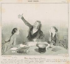 Robert Macaire professeur de français, 19th century. Creator: Honore Daumier