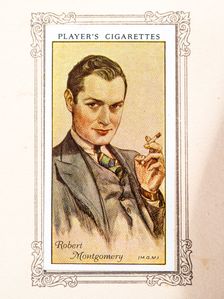 Robert Montgomery Collectables Picture of movie stars that came with the Players cigarette packet, 1 Creator: Unknown